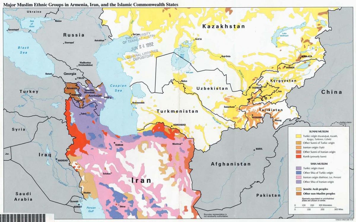 mapa do Cazaquistão religião