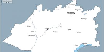Mapa de karaganda no Cazaquistão