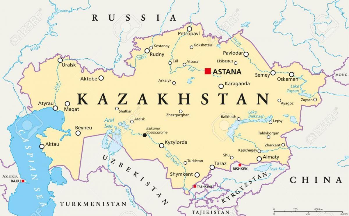 mapa de astana, Cazaquistão