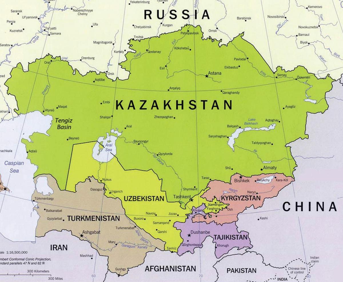 mapa de tengiz Cazaquistão