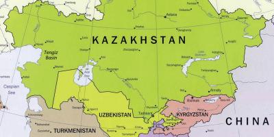 Mapa de tengiz Cazaquistão